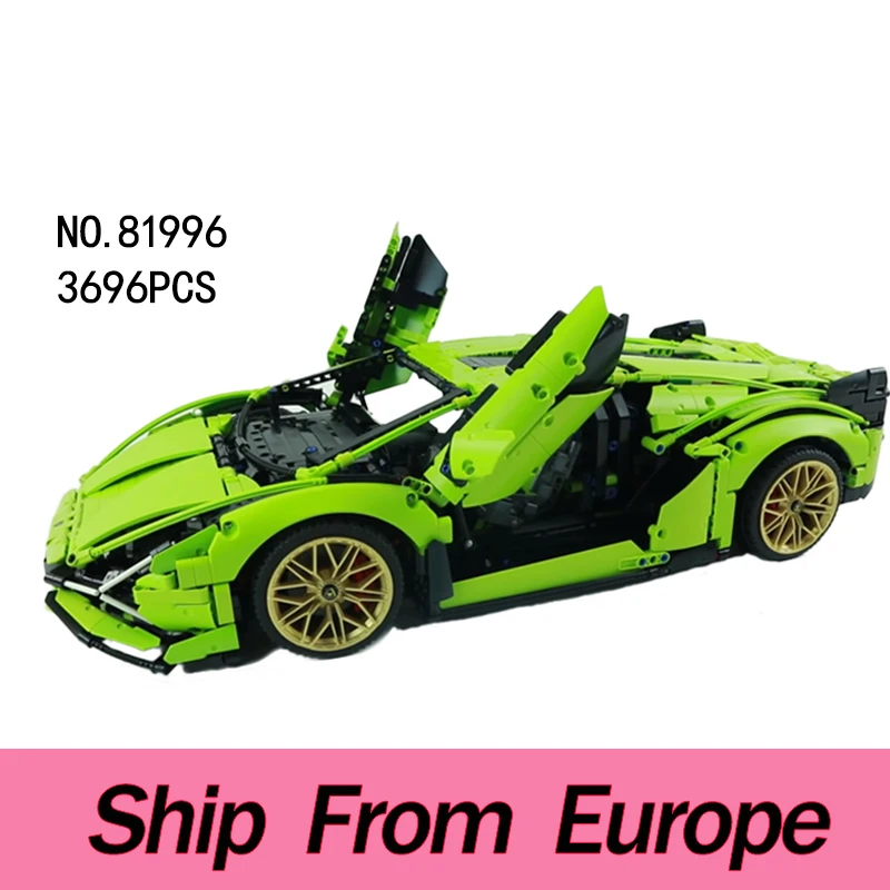 81996 технические строительные модели наборы автомобилей Lamborghinis кубики в сборе