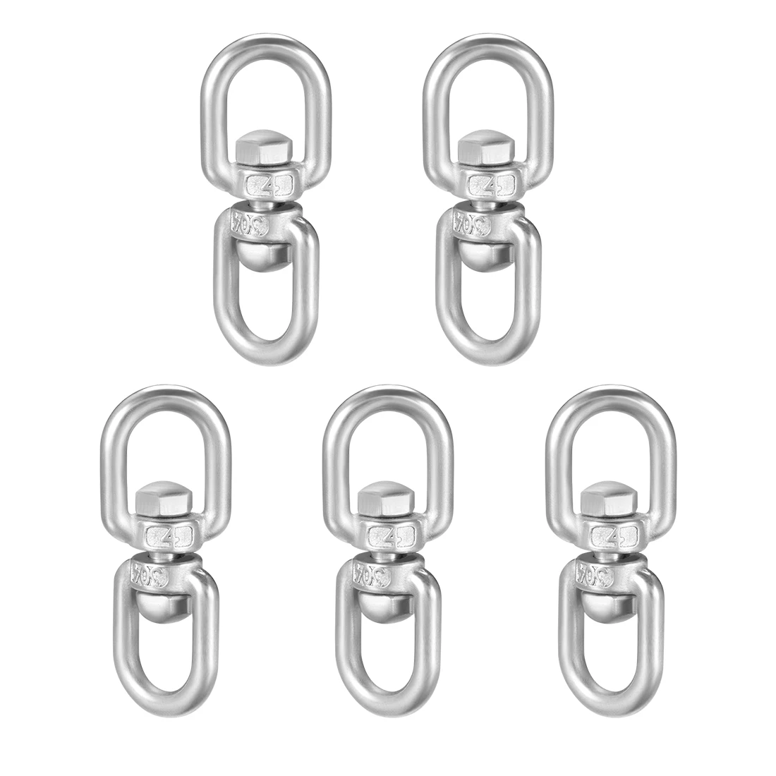 

uxcell M4 Swivel Eye Double Ended Round Rotating Hoist Ring, Eye to Eye Bolt 5 Pcs