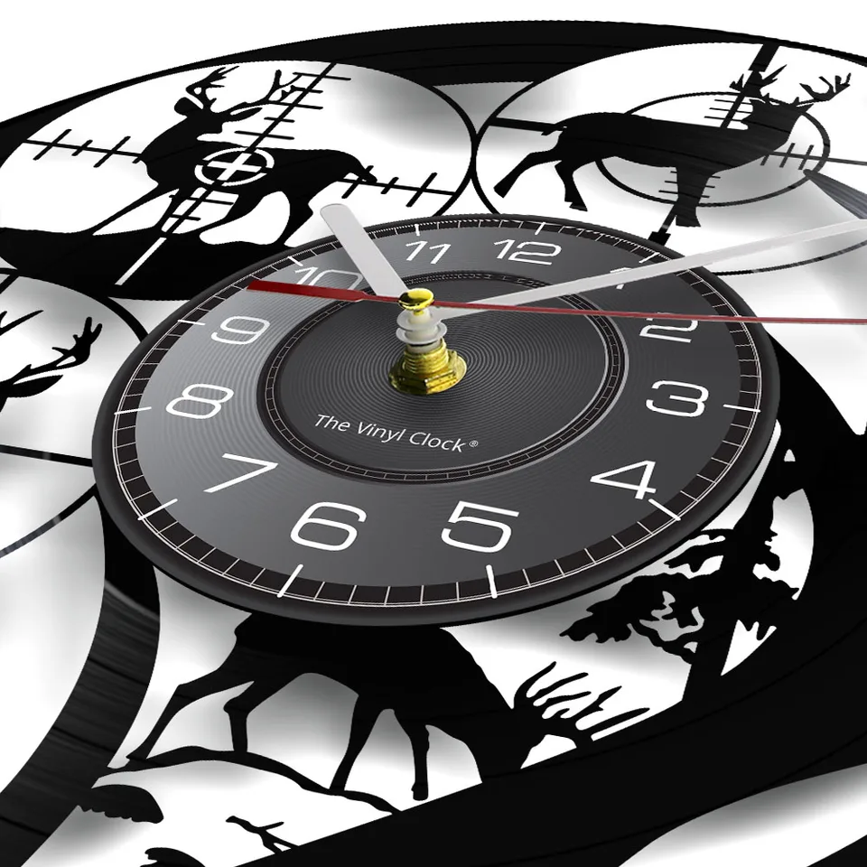 動物ハンター用の壁時計,狩猟や森林,森,家の装飾用のモダンで静かな