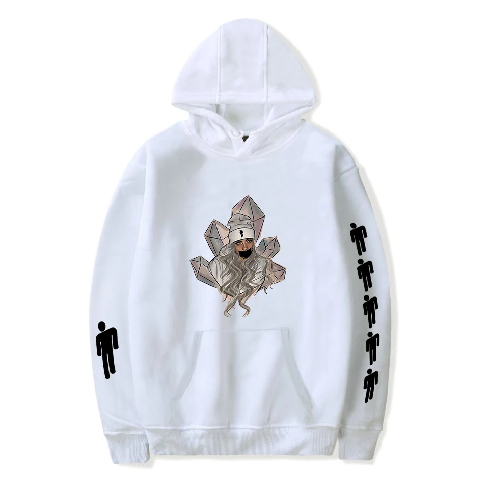 Suitable Billie Eilish, толстовки для женщин и мужчин, модные толстовки с капюшоном для девочек, уличная одежда с принтом Billie Eilish, повседневные серые пуловеры
