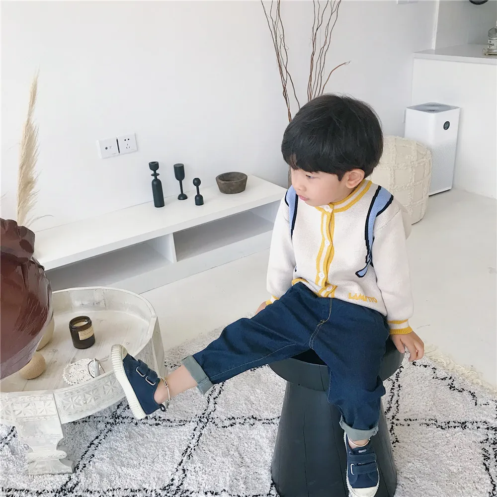Tonytaobaby/новые стильные детские свитера на осень и зиму, Свитера для мальчиков, свитер для маленьких девочек