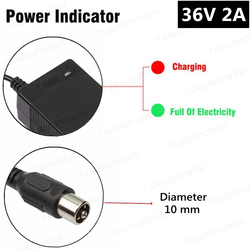 smart band charger TANGSPOWER 36V 2A electric scooter lead acid battery charger for 41.4V electric bike wheelchair lead-acid battery Charger usb to shaver adapter Chargers