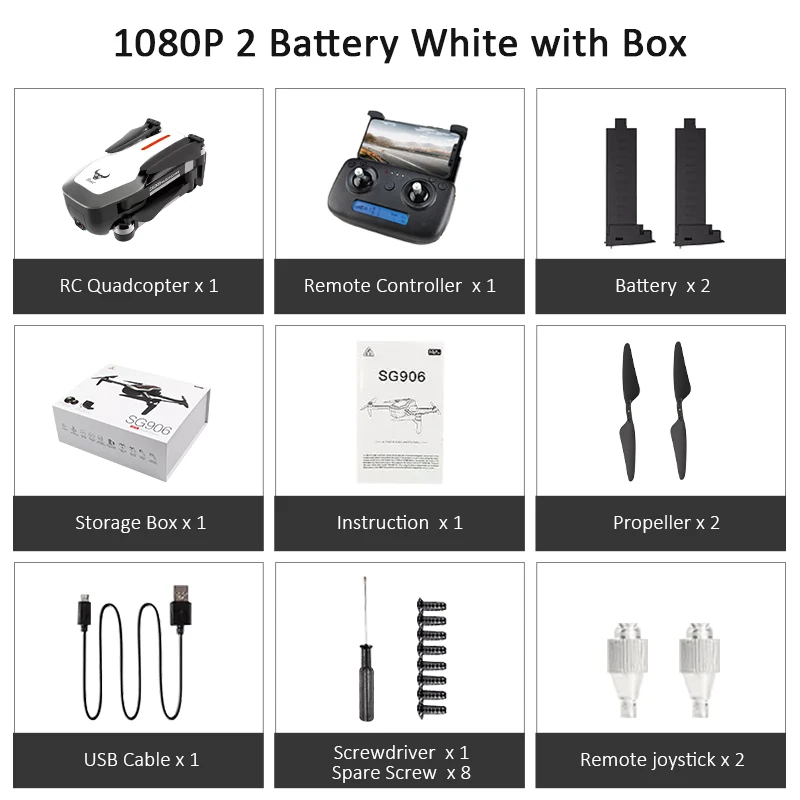 ZLRC SG906 gps 5G wifi FPV с 4K Ультра четкая камера бесщеточный селфи складной вертолет Радиоуправляемый Дрон Квадрокоптер RTF - Цвет: White 1080P 2B