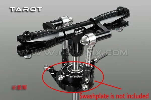 Tarot RC вертолет часть 450 Flybarless DFC, несущий винт головка набор серебристо-черный TL45162-B TL45162-A - Цвет: Черный