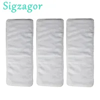 [Sigzagor] 3 Adult Diaper Inserts Incontinence Disable Washable Reusable Cloth Diaper Nappy Liner Big Microfiber,4 Layer 20x49cm 1