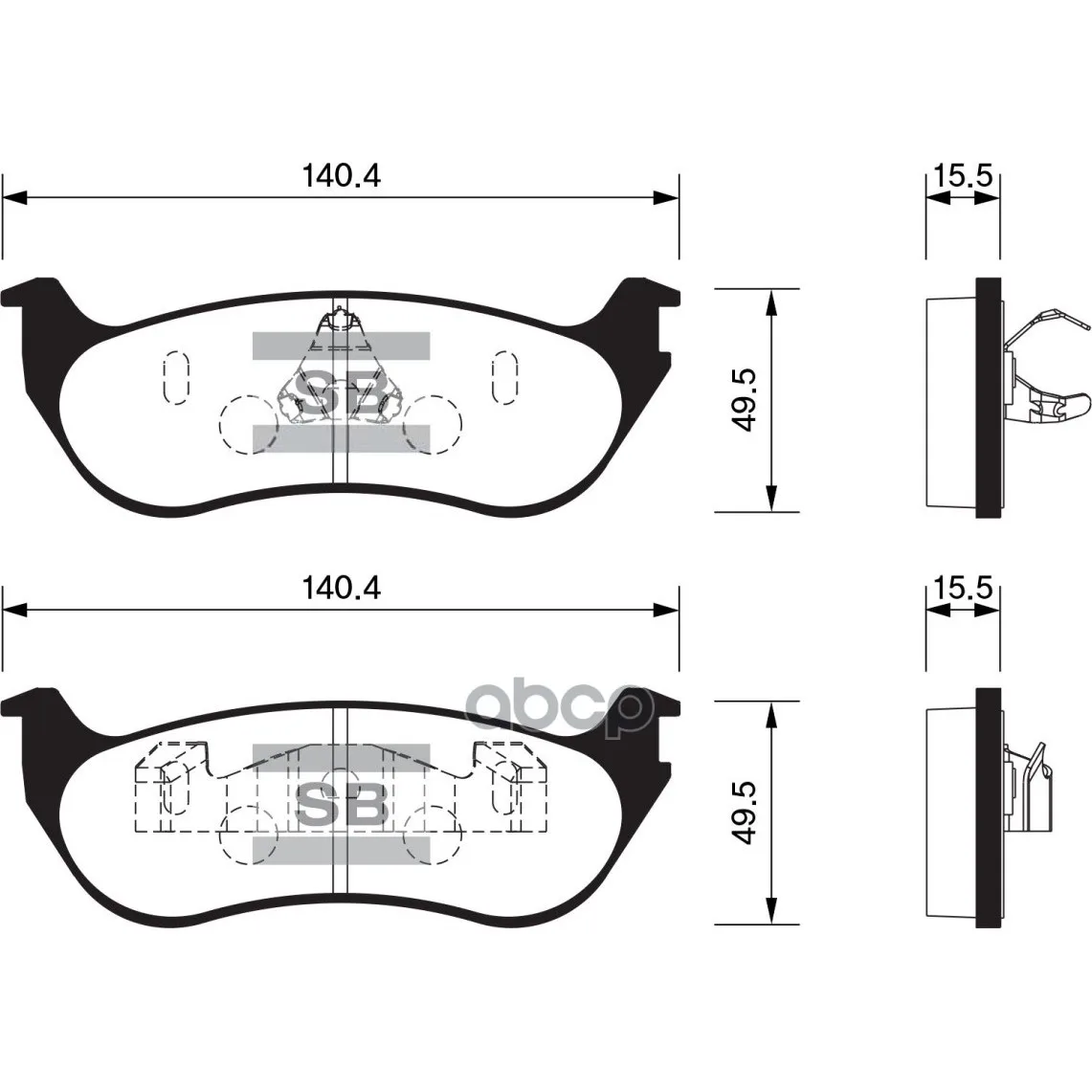 Колодки Тормозные Ford Explorer(Usa) 4.0 01- Задние Sangsin Brake Sp1445 Sangsin brake арт. SP1445