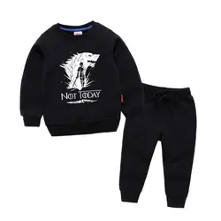 Детский хлопковый пуловер с принтом «Игра престолов не сегодня» для девочек топы для маленьких мальчиков, осенняя одежда свитшоты для
