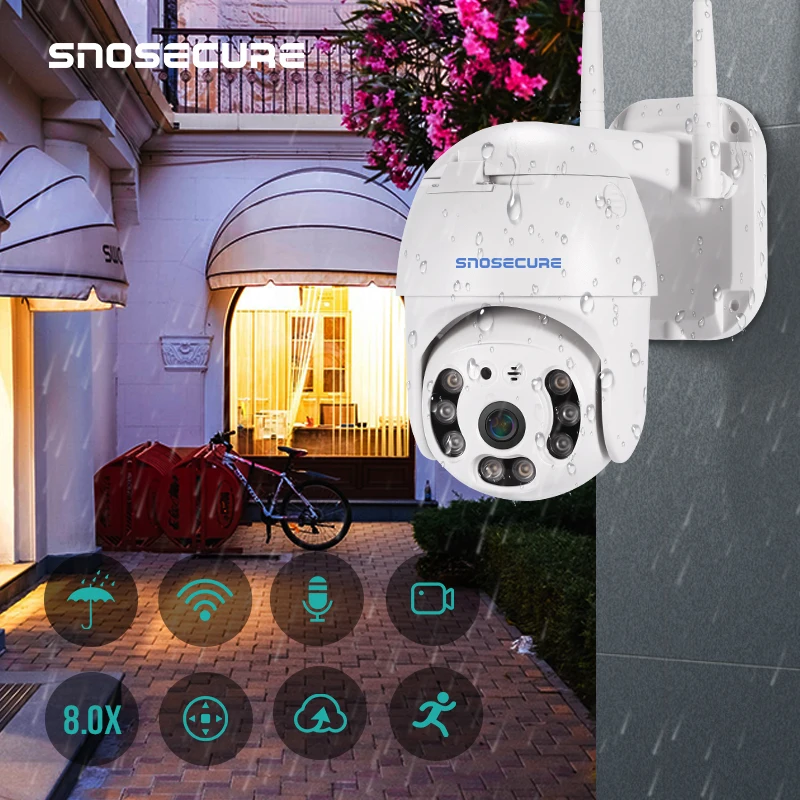 SNOSECURE 1080P PTZ IP камера наружная скоростная купольная беспроводная Wifi безопасность