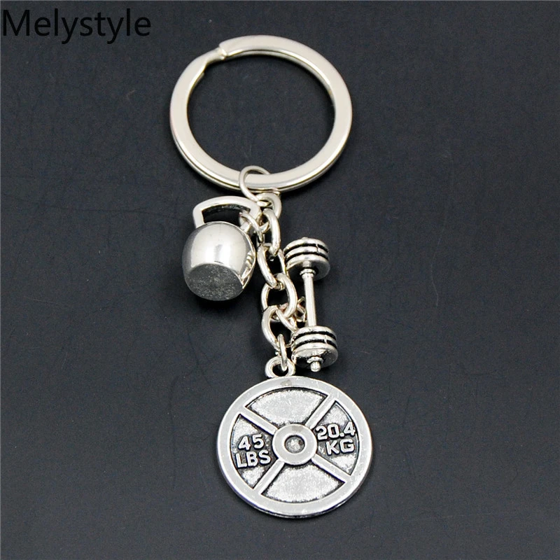 2019 Barbell Keychain Dumbbell Fitness Key Chain Women Men Car Key Jewelry  Pendant Trendy Gym Sport Key Ring|Key Chains| - AliExpress
