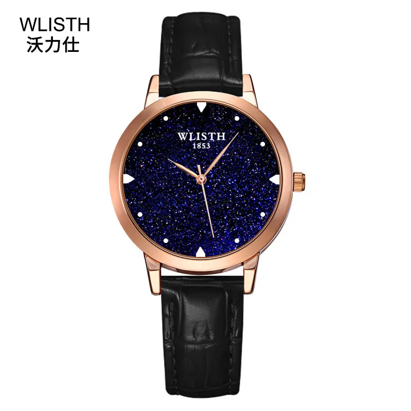 

Luxury WLISTH Women Star Sky Watch Diamond Watches Ladies Bracelet Casual Leather Quartz Wristwatch Female Clock Zegarek Damski