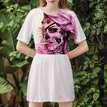 

Halloween Women Dress Ukraine Sexy Women Long Dress Party Robe Vestidos Clown Demon Kpop Summer Maxi Dress Fashion Women Set