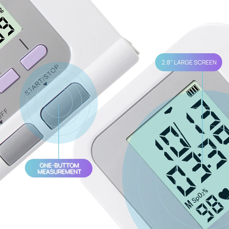 CONTEC08C Automatic Digital Blood Pressure Monitor BP Monitor Sphygmomanometer Heart Beat Rate Pulse Meter Large Screen blood pressure monitor blood pressure meter