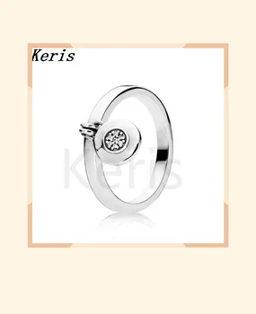 

Keris store 100% 925 silver sterling charm 197400cz padlock women's fashionable ring tanabata day present
