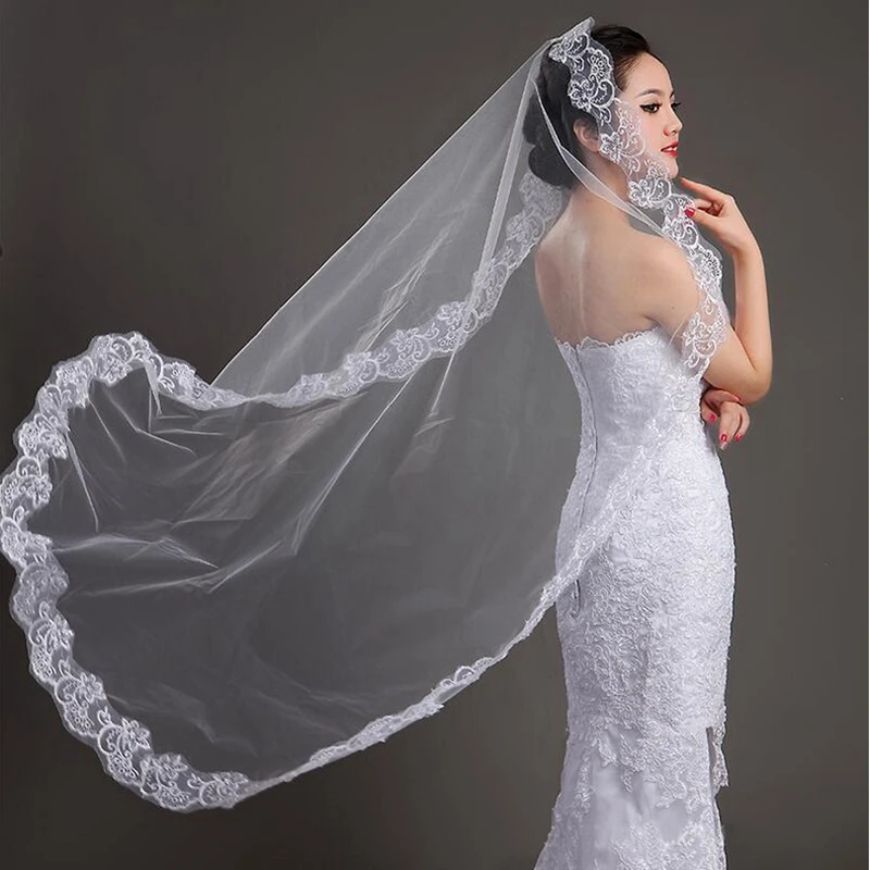 Скидка 1 4 м свадебная вуаль подарок белый цвет слоновой кости бесплатно для