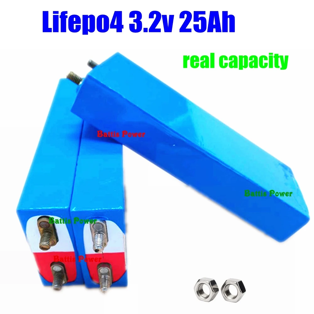 12PCS 3.2v LiFePO4 battery 26Ah rechargeable li polymer cell for 12V25AH e-bike e-scooter golf car battery pack solar energy