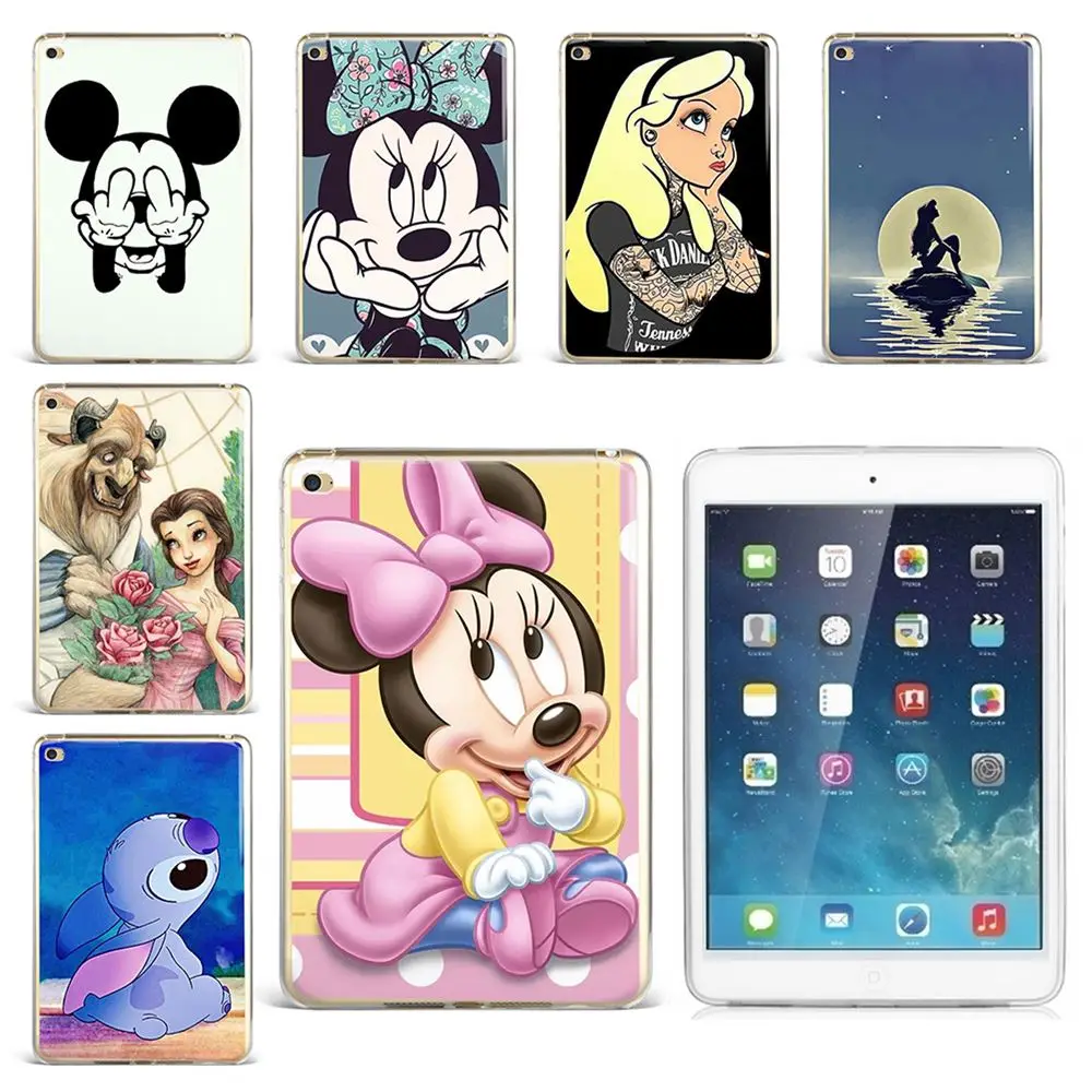 

Lovely Cartoon Minnie Mouse Princess New TPU Silicone Soft Tablet Case Cover For iPad Air 2 9.7" 5th 2017 6th 2018 Pro 9.7" 2016