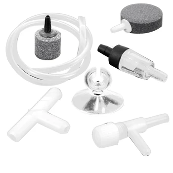 

NEW-5M 4x6Mm Oxygen Pump Hose Aquarium Silicone Airline Tubing with Airstone Check Valve Sucker for Fish Tank Air Pumps Accessor