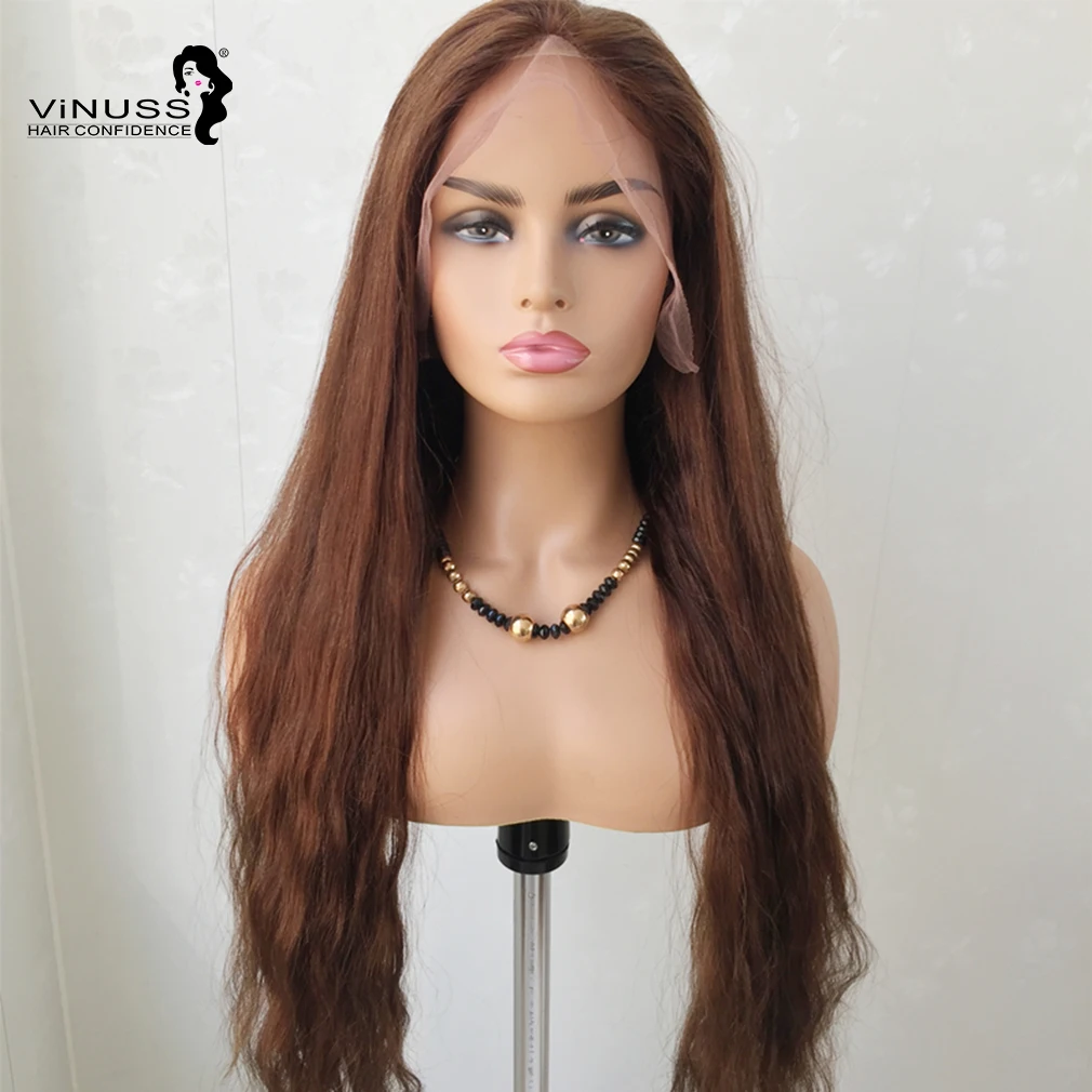 Vinuss дешевые 26 дюймов длинные волосы 13x3 фронтальный парик шнурка 150% высокая плотность бразильские волосы Remy парики для женщин