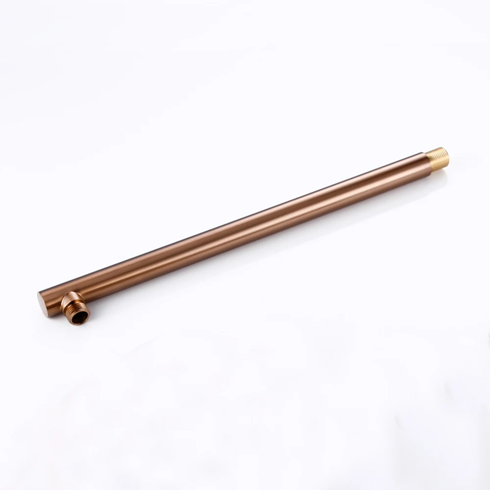 Direct sales Easy to install Brass Shower Arm Fixed Shower Head  Round Tube Chrome Finish Bathroom Faucet Accessories