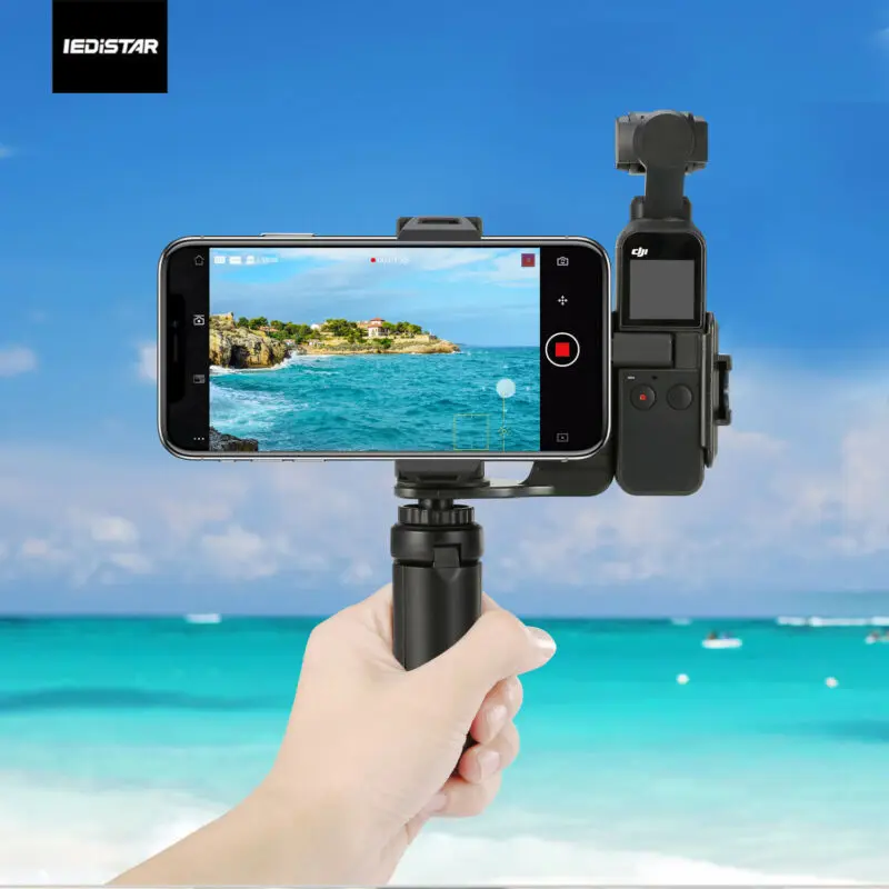 

For DJI OSMO Pocket Mini Portable 4PCS Extended Camera Tripod Bracket Mount Phone Clip Holder Handle
