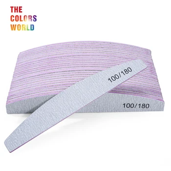 

Nail File 100/180 Sanding Buffer Block Pedicure Manicure Buffing Polish Beauty Nail Art Tools Professional Nail Files Grey Boat