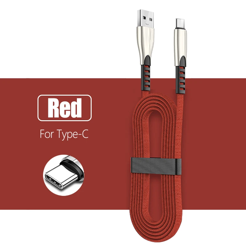 Кабель для быстрой зарядки type-C для huawei Xiaomi samsung iPhone EU Plug мобильный провод для зарядного устройства кабели для быстрой зарядки Android usb - Цвет: Type-C Red