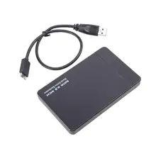 2,5 дюйма мини HDD SSD чехол USB3.0 для SATA 5Gbs ABS коробка жесткого диска совместима с кабелем передачи данных черный