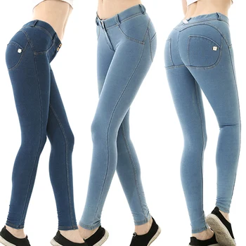 

Women Skinny Lift Butt Leggings Bodycon Low Waist Denim Push Up Jeans NYZ Shop
