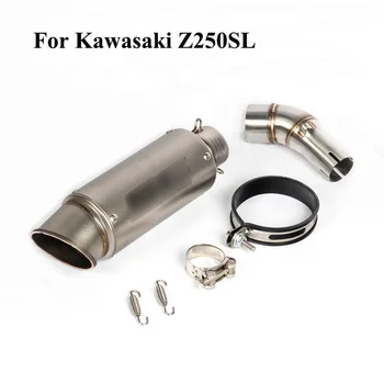

Slip on for Kawasaki Z250SL Motorcycle Exhaust Middle Connect Pipe Exhaust Tips Muffler Tail Pipe 300MM Stainless Steel