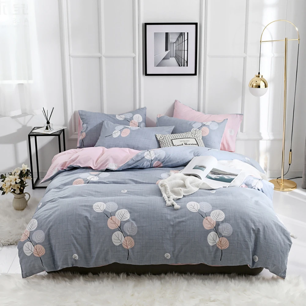 

Super Warm Machine Soft 100% Cotton 3 Pieces Bedding Set Quilt Cover 2 Pillow cases Suitable For King Size