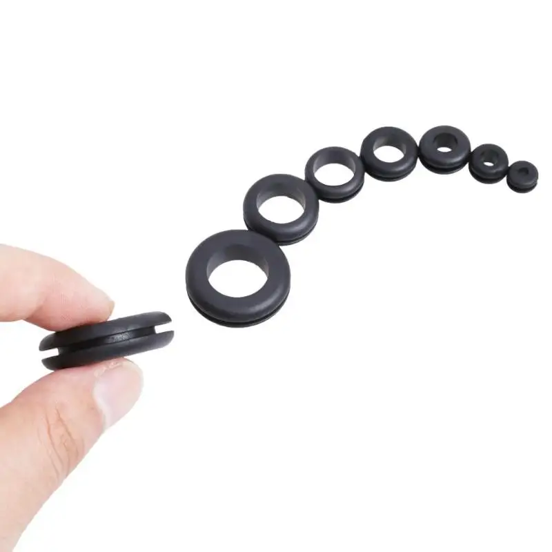 

180pcs Black Rubber Grommet Firewall Hole Plug Retaining Ring Set Car Electrical Wire Gasket Kit For Cylinder Valve Water Pipe