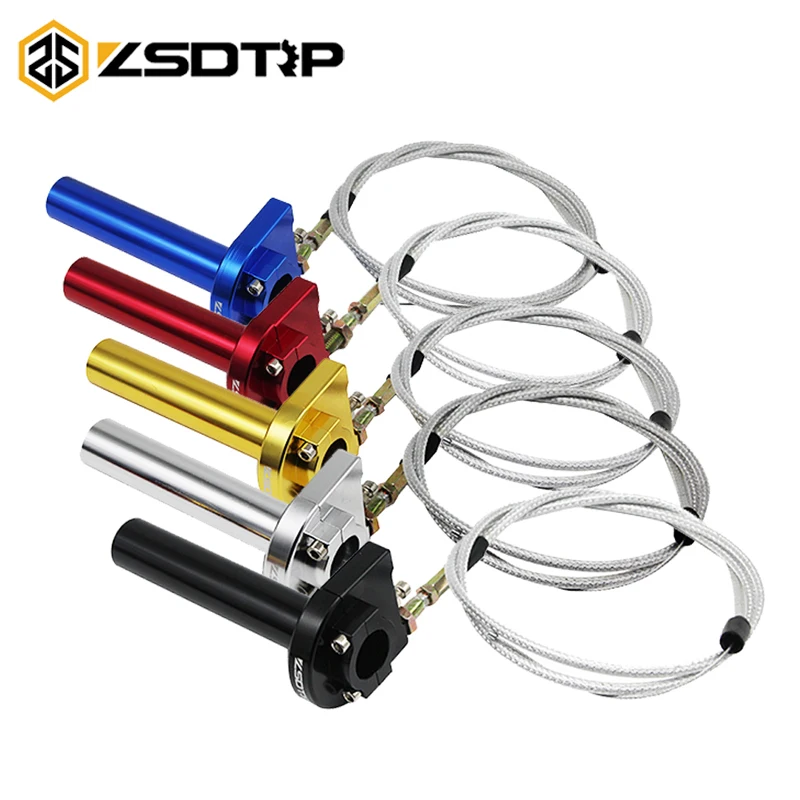 

ZSDTRP 7/8" 22mm Aluminum Throttle Grip Twist Quick Action Gas Throttle Settle With Cable For Dirt Pit Bike 50cc 110cc 125cc