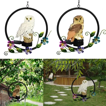 

Waterproof Patio Decoration LED Lantern Lawn Lamp Garden Ornament Owl Shape Pathway Solar Light Auto On Off Weather Resistance