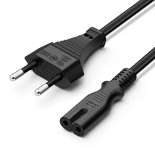 1 шт. 1,4 м 2ft 2-контактный штырек AC Система электроснабжения ЕС с кабелем для Высокое качество свинцовый шнур; кабель питания для настольного компьютера ноутбука