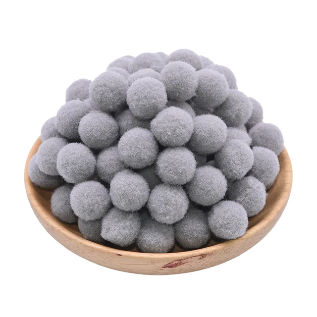100pcs 15/20/25mm Fluffy Soft Pompom Ball DIY Handmade Kid Toy Doll Garment Sewing Material Color Pom Poms Decor Supplies Crafts B18