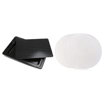 

Defrosting Tray Freeze Food Thawing Plate with Paper , 200Pcs Baking Circles Non Stick White Paper Baking Sheets