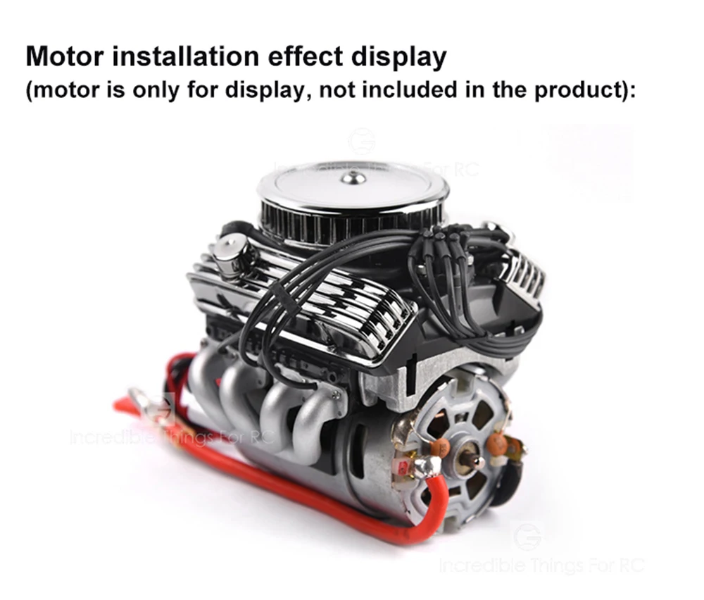 RC автомобиль F82 V8 имитирует двигатель охлаждения вентилятор радиатора для 1/10 RC Гусеничный TRAXXAS TRX4 осевой SCX10 90046 Redcat GEN8