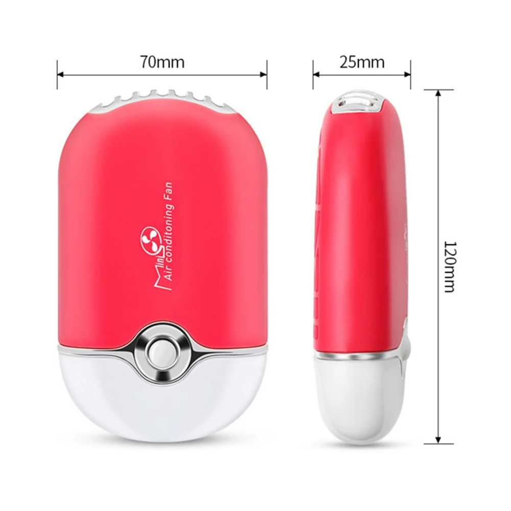 USB мини вентилятор кондиционер воздуходувка быстросохнущая er для наращивания ресниц и лака для ногтей перезаряжаемый Быстросохнущий карманный Вентилятор охлаждения - Цвет: rose red