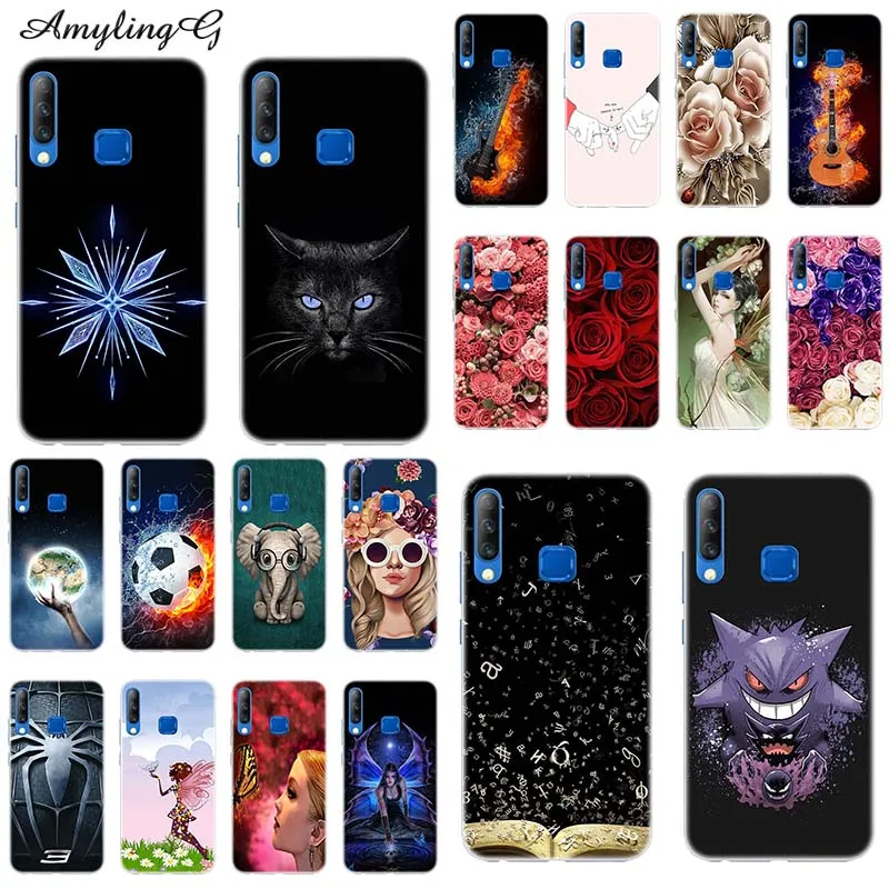 Чехлы для Tecno Camon 11 CF7/11 Pro CF8/11 S CB7 6," чехол с принтом Роза волк чехол-крышка с узорами ТПУ+ PC задняя крышка Funda Para