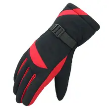 Лыжные перчатки водонепроницаемый Зимний ветрозащитный Теплый нескользящий Открытый велосипед Мотоциклетные Перчатки одежда для холодной погоды бархатные утолщенные перчатки