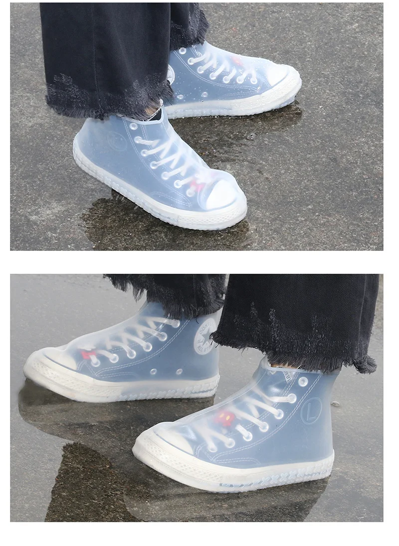 Waterproof Shoe Covers Cycling Rain Reusable Overshoes Elastic Shoe Covers Rainy Days Protect Shoes Accessories Dust Covers (4)