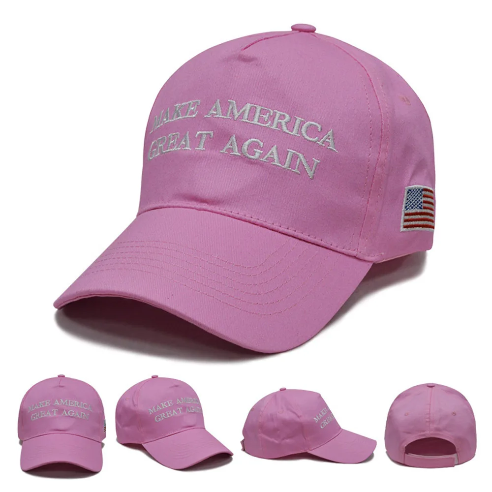Pink Новая вышитая американская предвыборная шапка, бейсбольная кепка - Цвет: Pink