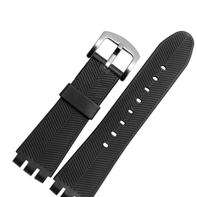 Genuine Calf Leather Watch Strap with Steel Clasp - 23MM Men's Bracelet