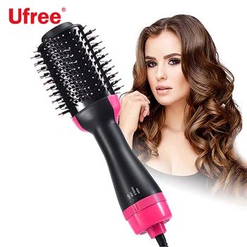 

3 in 1 Multifunctional hair dryer & Volume rotating hair brush Roll roll Styler comb Styling Towards curling iron