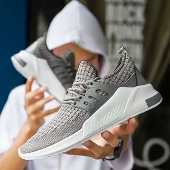 

Men's Solid Color with Non-slip Shock Absorption Sports Training Shoes