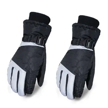 

Women Men Winter Waterproof Thermal Gloves Contrast Color Warm Non-Slip Mittens Y4UB