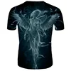 2022 men t shirt Spirit Anime Water 3D fluorescent Angel print T Shirt Unisex-Adult Hipster 3D T Shirts Street Hip Hop t-shirt ► Photo 2/6