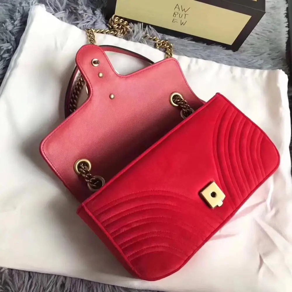 red Роскошные сумки, бархатные женские сумки, дизайнерская Высококачественная сумка через плечо, женщин премиум известных брендов для женщин - Цвет: red