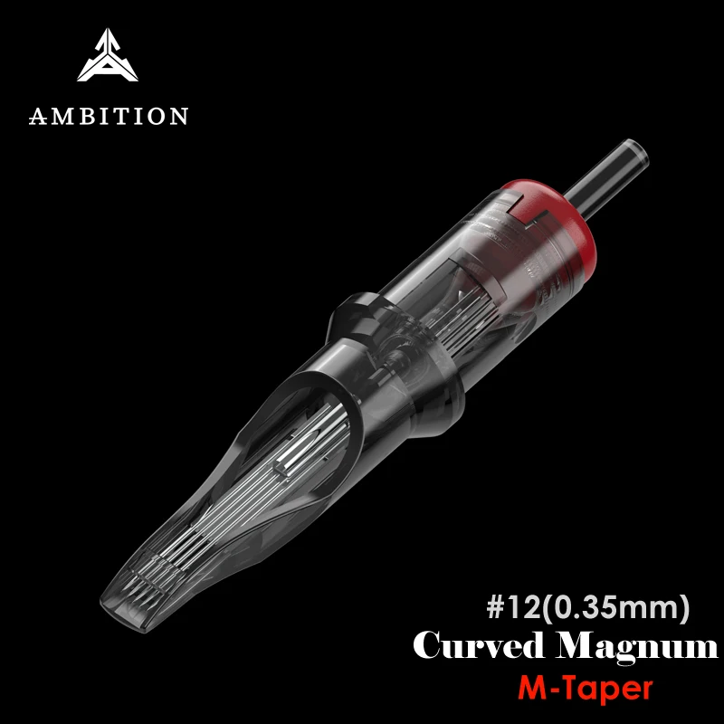 Иглы для татуировки Ambition Bugpin Revolution, изогнутый картридж magnum#12(0,35 мм), стабильные высококачественные тонкие иглы для тату