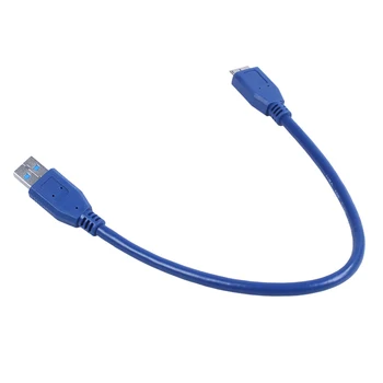 

30 cm blue USB 3.0 male - Micro-B male cable sync and charge power cord